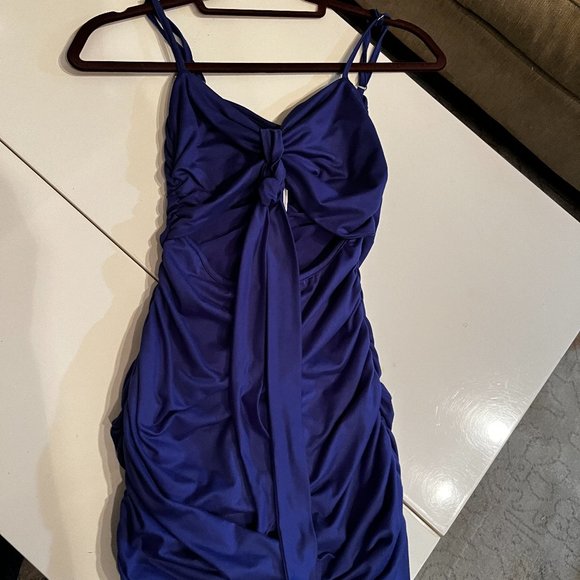 BORIFLORS Women's Cut Out Rouched Backless Spaghetti Strap Dress Size XS - Picture 9 of 14